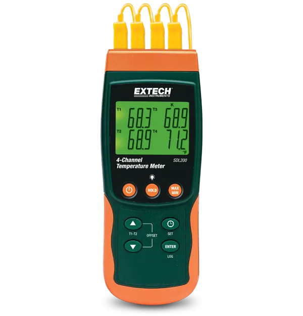 Extech SDL200 4-Channel Thermometer SD Datalogger